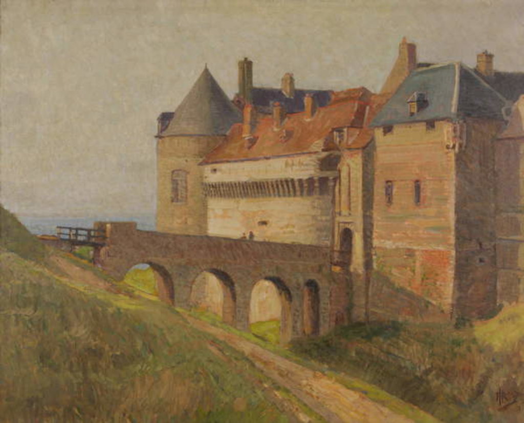 Detail of Dieppe Chateau, France, 1923 by Richard Heyworth