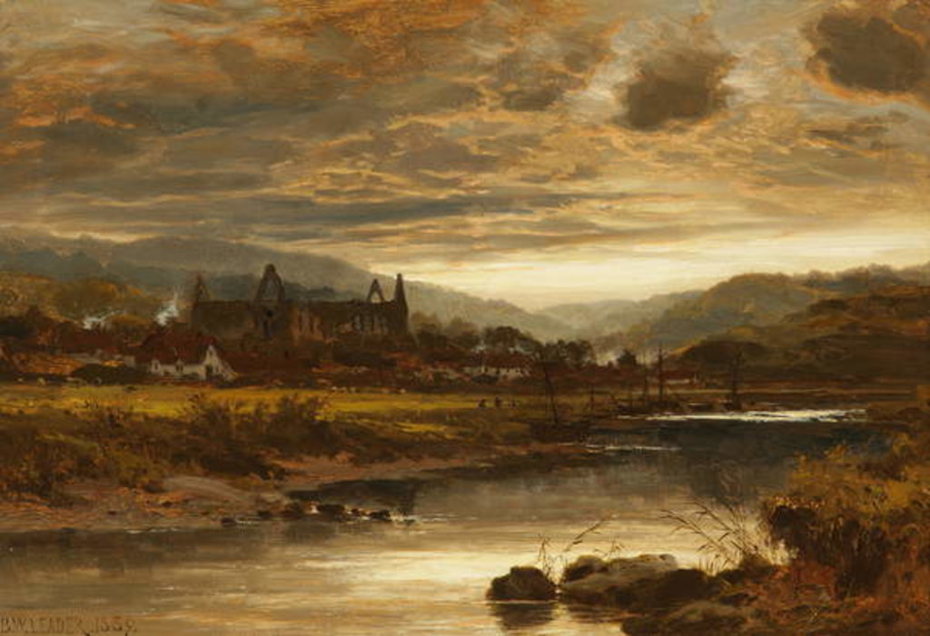 Detail of Tintern Abbey, Wales, 1889 by Benjamin Williams Leader