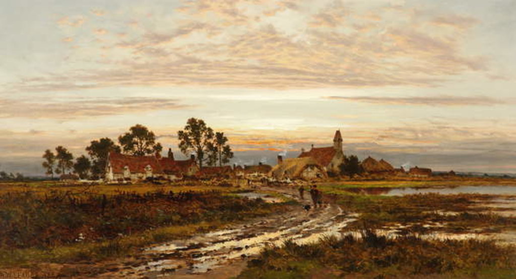 Detail of Worcestershire Morning Clearing after Rain, 1897 by Benjamin Williams Leader