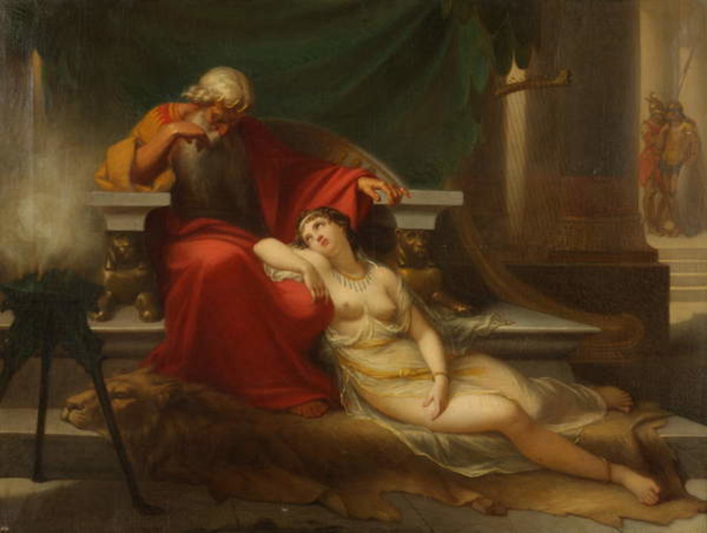 Detail of David and Abisaig, c.1865 by Louis Gabriel Leblanc