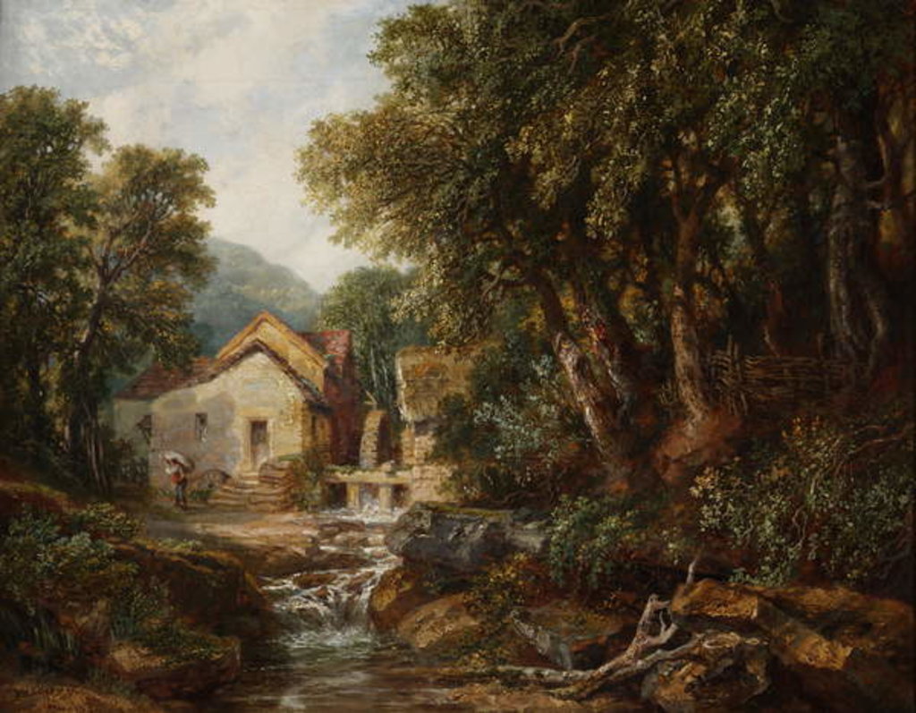 Detail of A Mill at Rowsley, Derbyshire, 1867 by Henry Harris Lines
