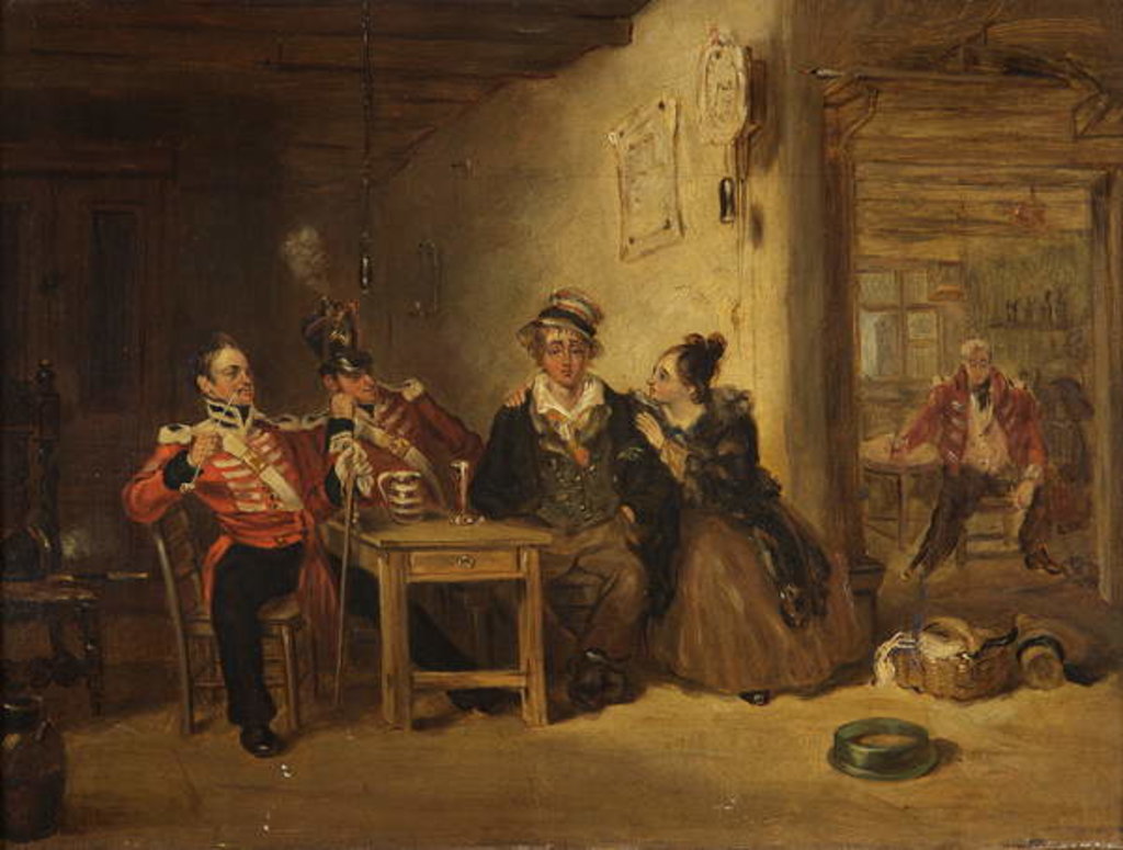 Detail of Taking the King's Shilling by Henry Liverseege