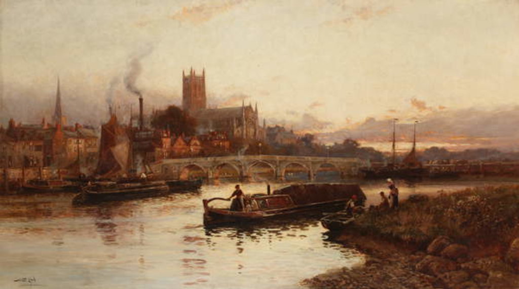 Detail of View of Worcester, 1890 by Walker Stuart Lloyd