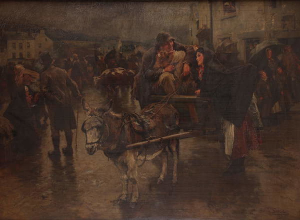 Detail of Love Laughs at Rain, 1891 by William Small