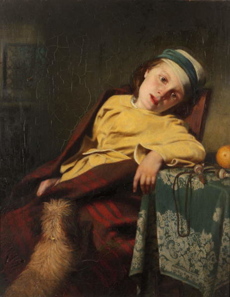 Detail of Sick Child with Dog, 1857 by Malcom Steward