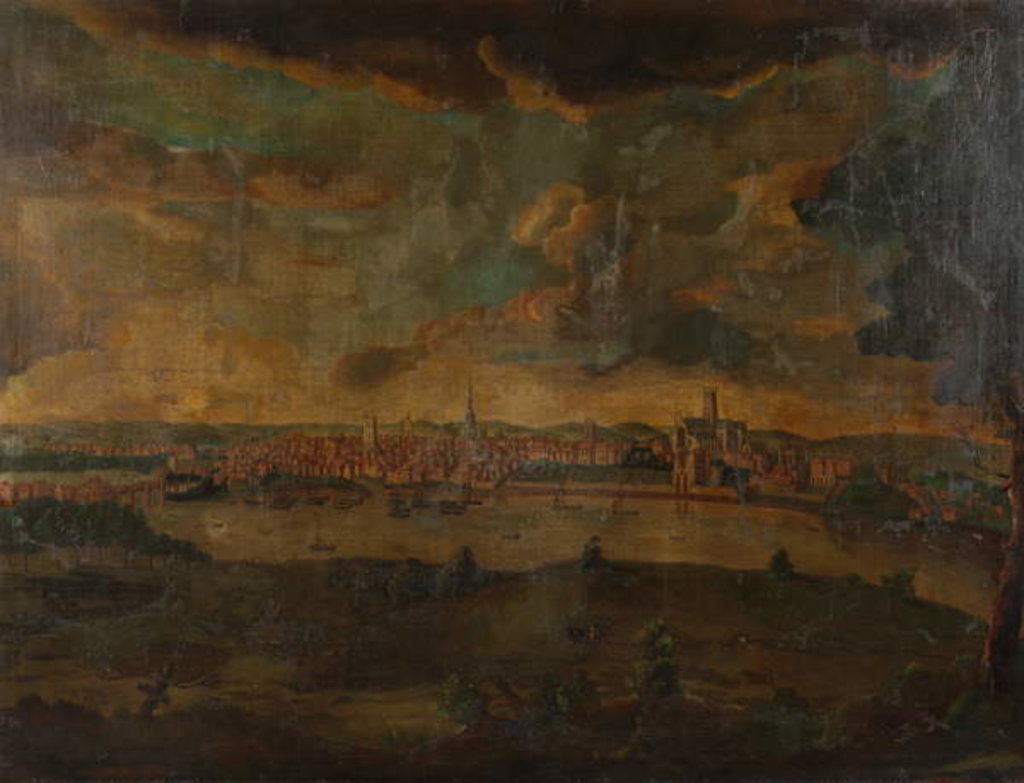 Detail of View of Worcester, c.1740 by Unknown artist