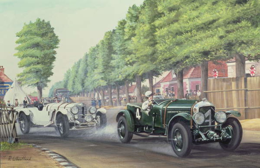 Detail of Duel at Pontlieu, Le Mans, 1930 by Richard Wheatland