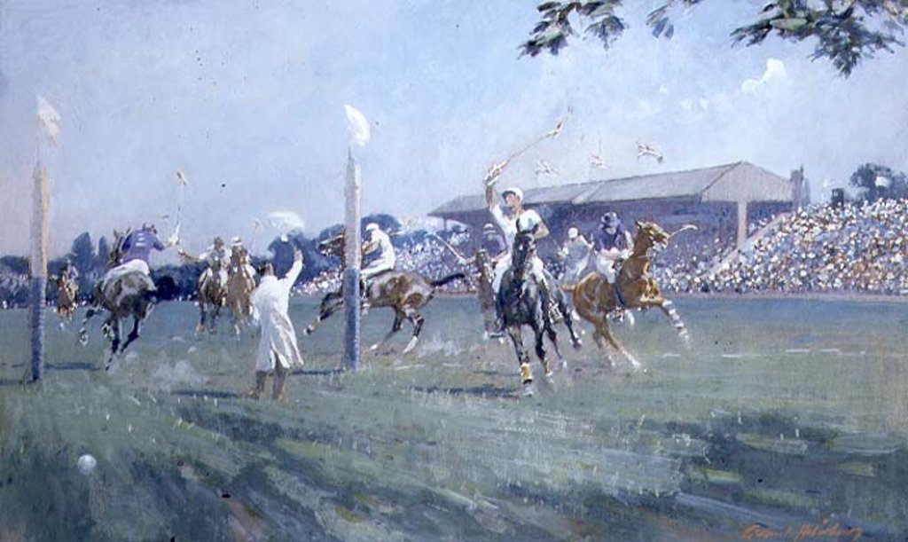 Detail of The Westchester Cup, Played at the Hurlingham Club, June 1936 by Gilbert Holiday