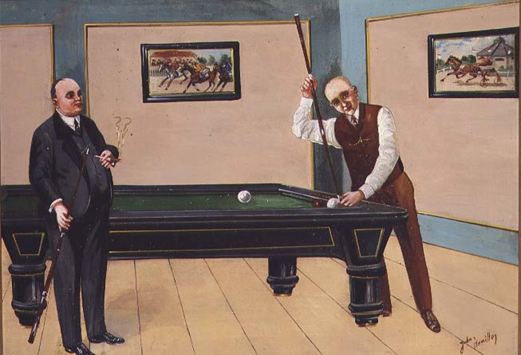 Detail of The Billards Match by John McLure Hamilton