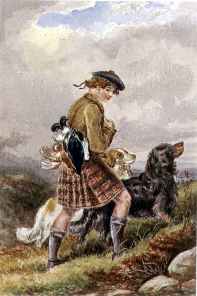 Detail of Young Scottish Gamekeeper with Dead Game, c.1865 by English School
