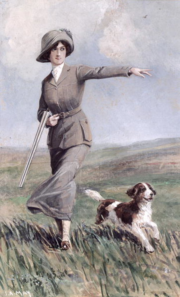 Detail of A Lady out Shooting by S.A May
