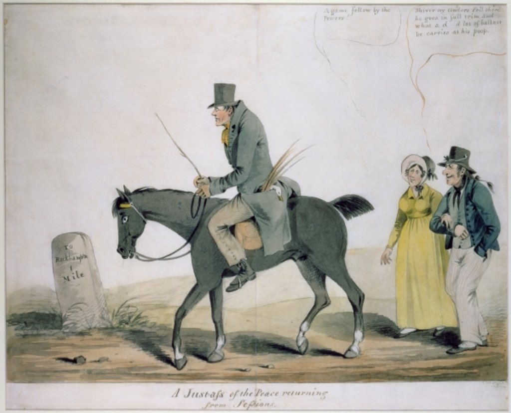 Detail of A Justass of the Peace Returning from Sessions by Henry William Bunbury