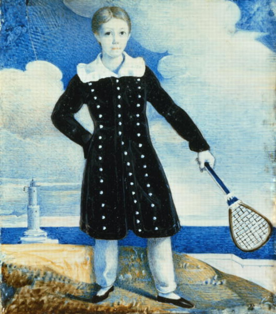 Detail of Boy with Badminton Racket by English School