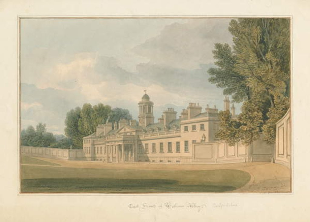 Detail of Bedfordshire - Woburn Abbey, 1824 by John Chessell Buckler