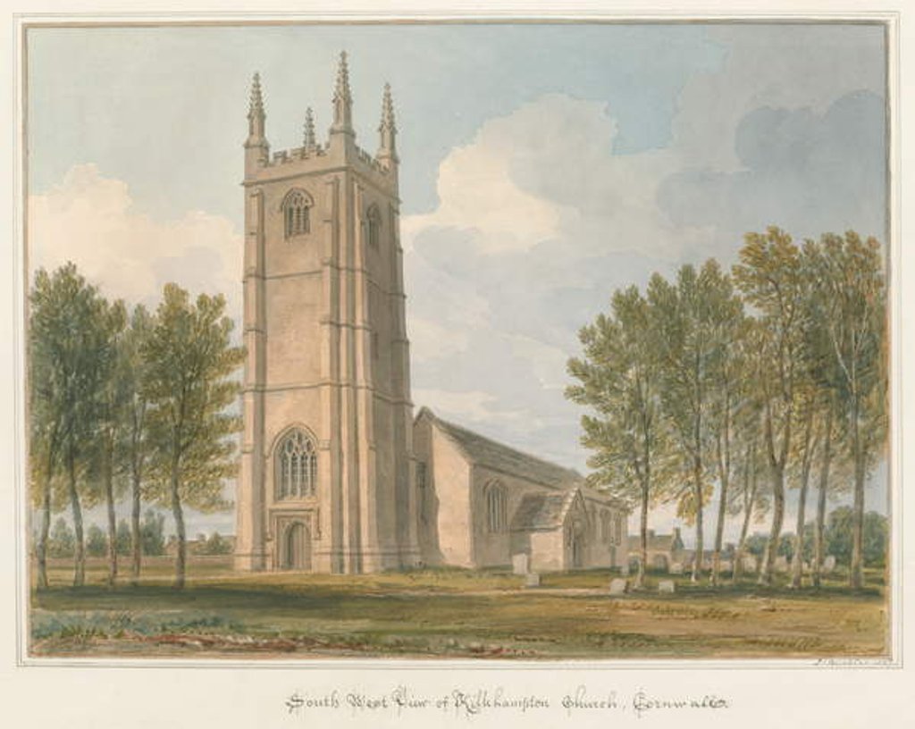 Detail of Cornwall - Kilkhampton Church, 1827 by John Buckler