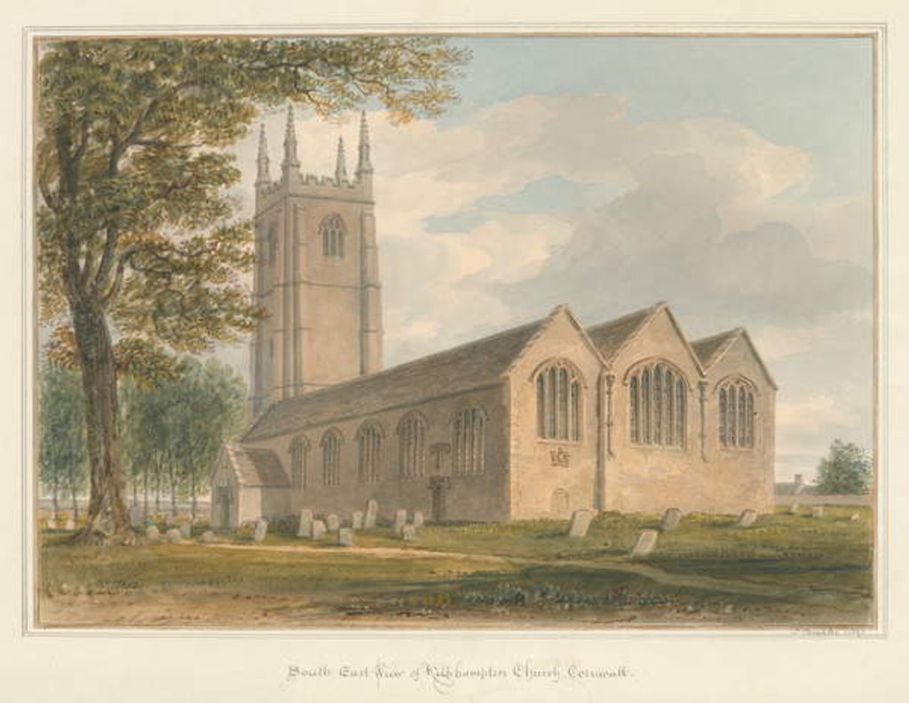 Detail of Cornwall - Kilkhampton Church, 1827 by John Buckler