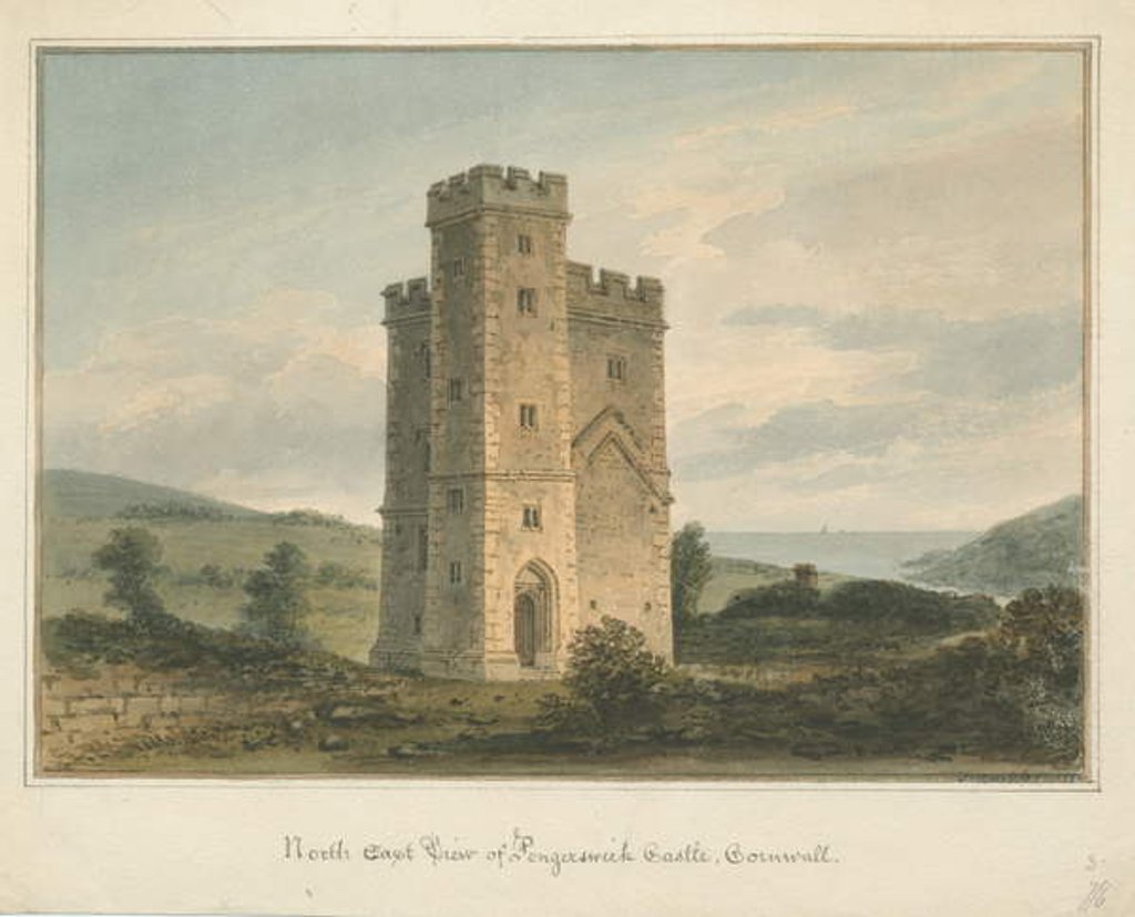 Detail of Cornwall - Pengersick Castle, 1821 by John Buckler