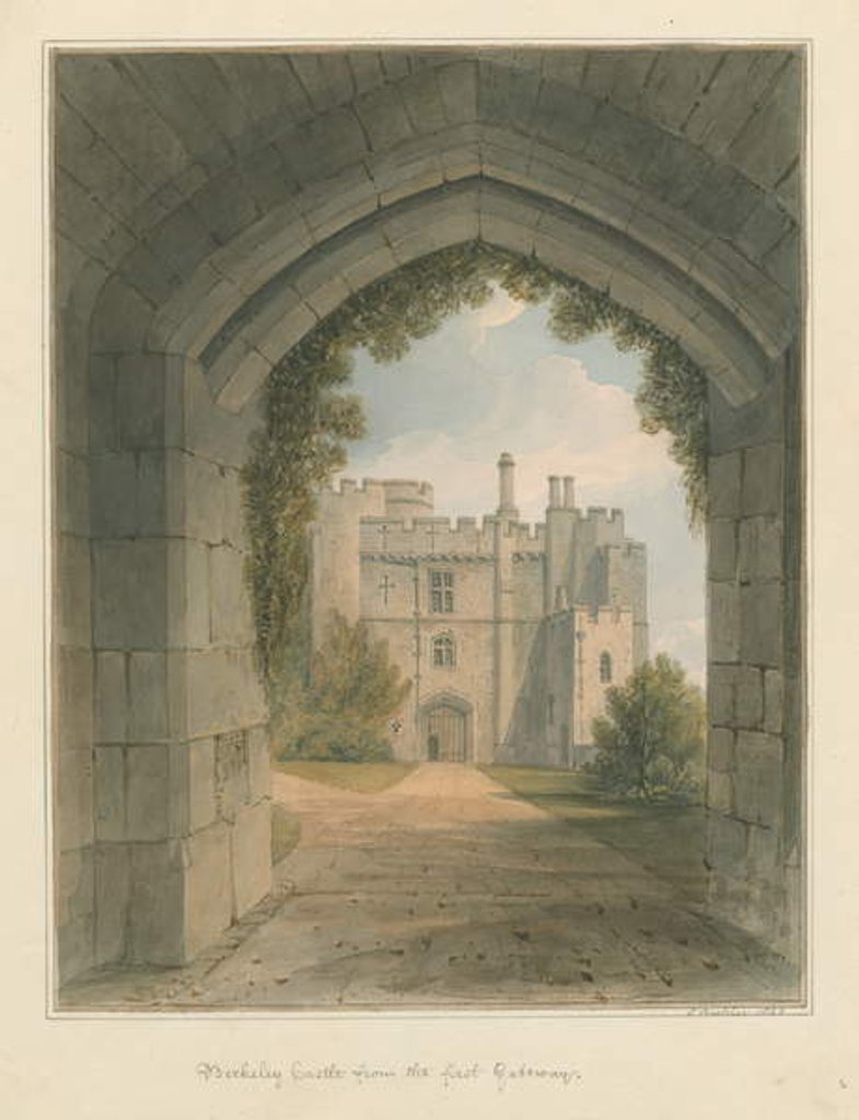 Detail of Gloucestershire - Berkeley Castle, 1823 by John Buckler