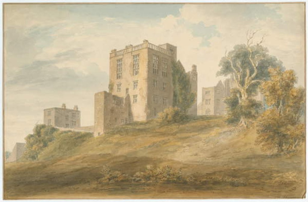 Detail of Derbyshire - Hardwick Hall [Old] - Remains, 1813 by John Buckler