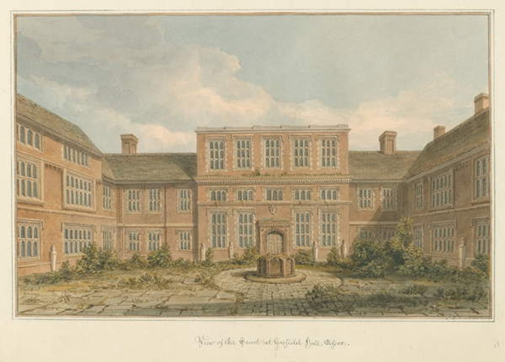 Detail of Essex - Gosfield Hall - The Court, 1824 by John Chessell Buckler