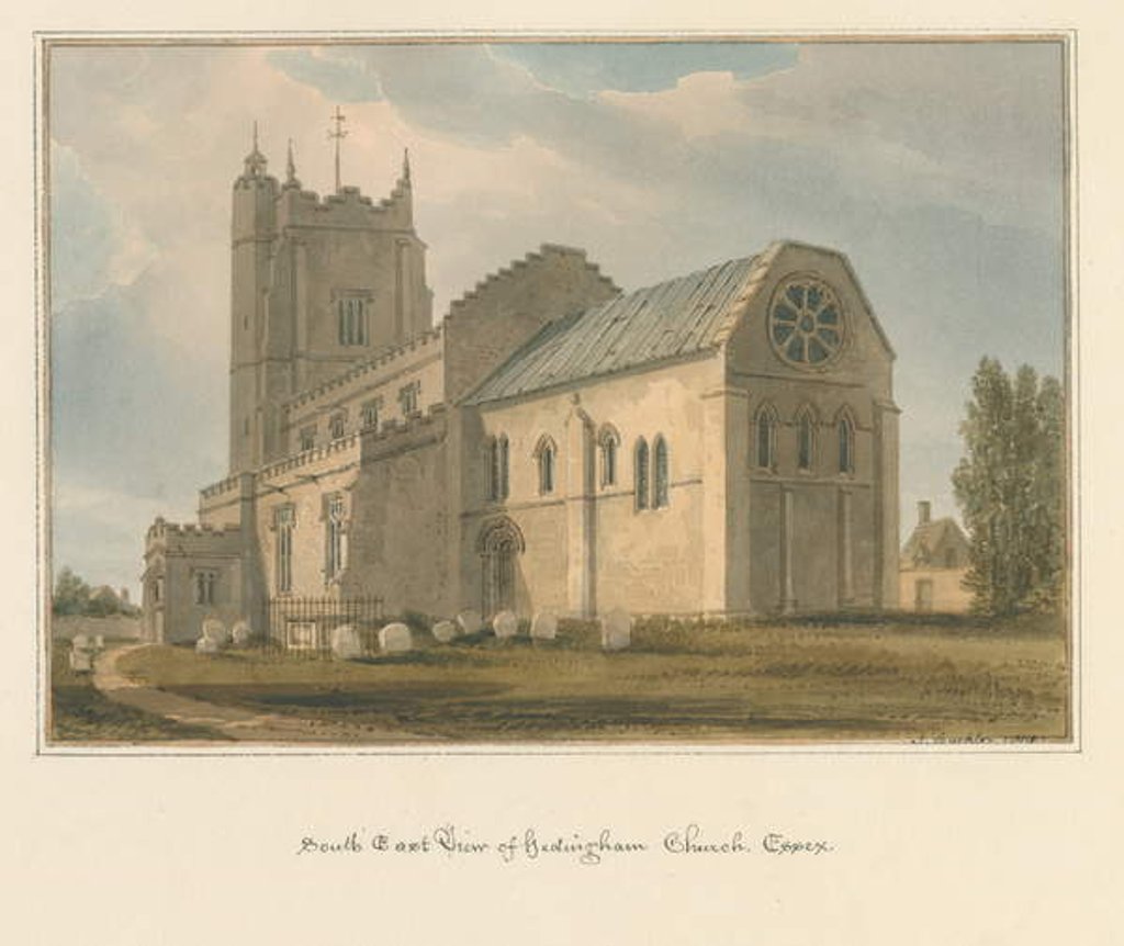 Detail of Essex - Hedingham Church, 1818 by John Buckler