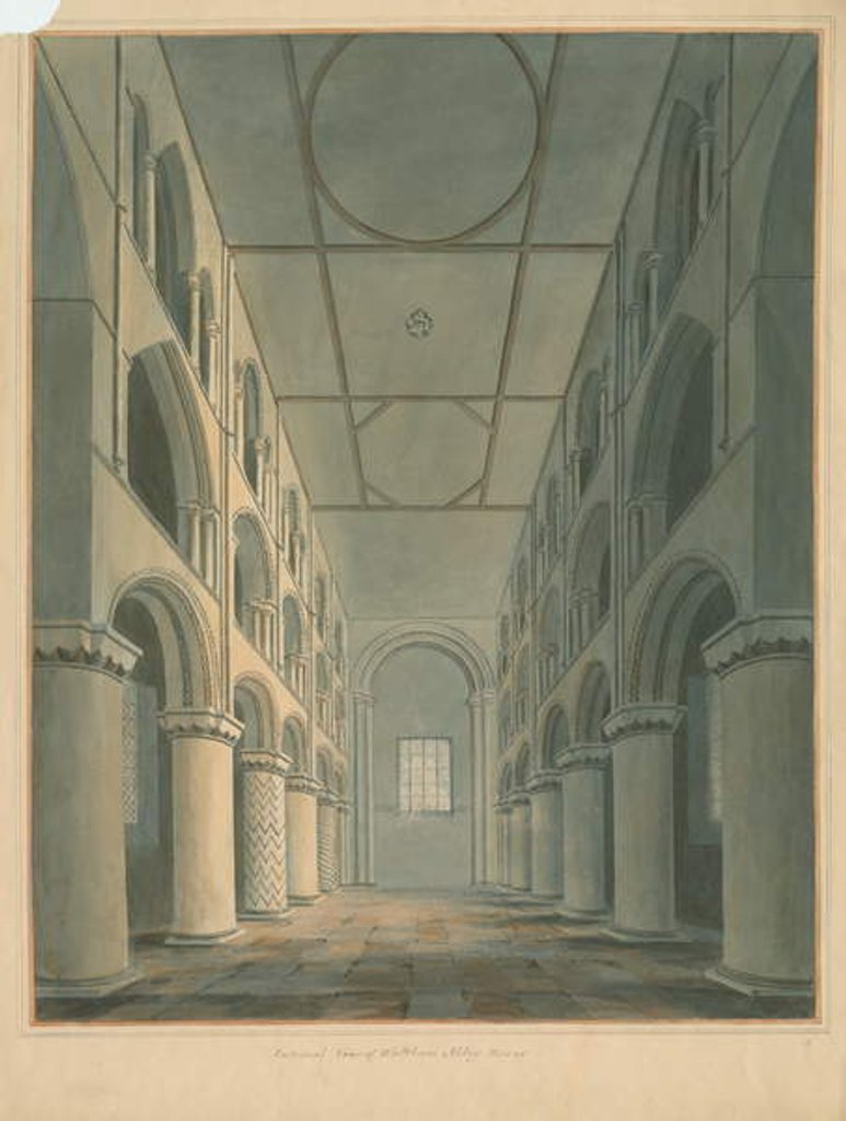 Detail of Essex - Waltham Abbey - Interior, 1802 by John Buckler