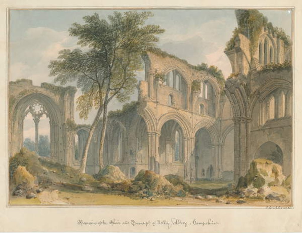 Detail of Hampshire - Netley Abbey - Remains, 1823 by John Buckler