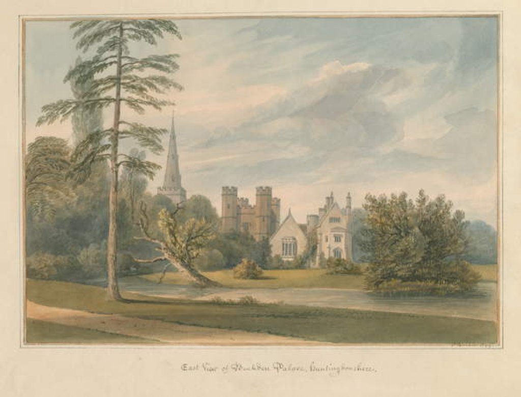 Detail of Huntingdonshire - Buckden Palace, 1799 by John Buckler