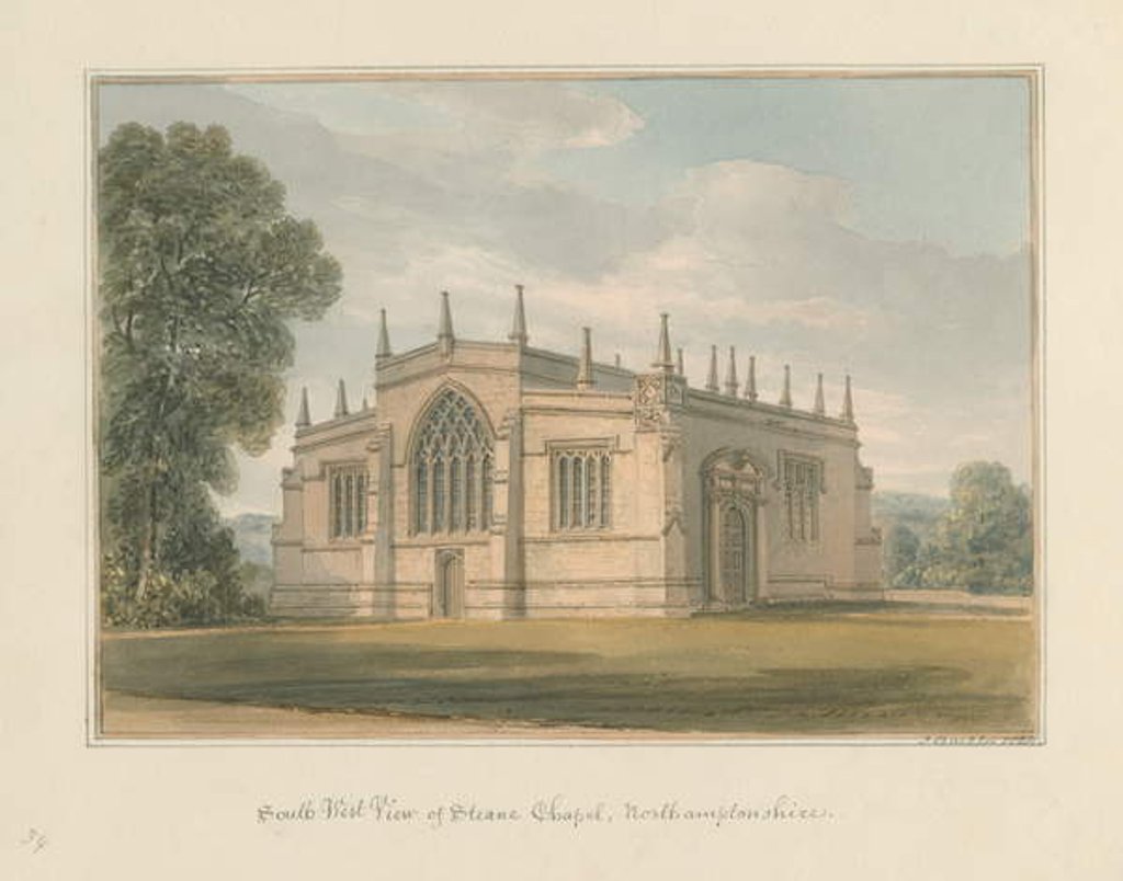Detail of Northamptonshire - Steane Chapel, 1824 by John Buckler