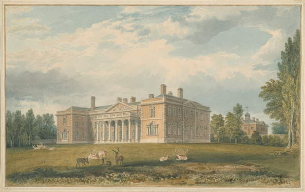 Detail of Leicestershire - Gopsall House, 1820 by John Buckler
