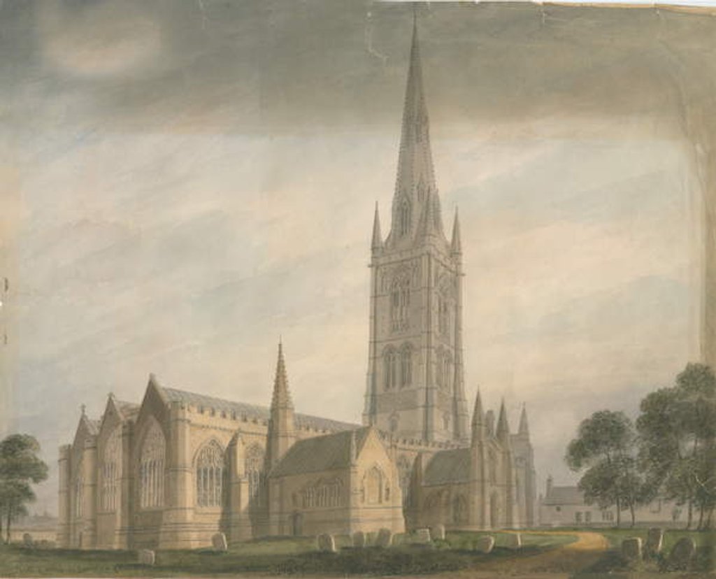 Detail of Lincolnshire - Grantham Church, 1811 by John Buckler
