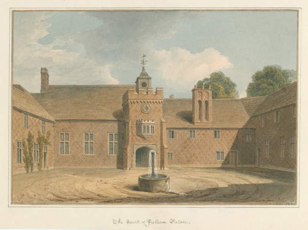 Detail of Middlesex - Fulham Palace - The Court, 1824 by John Buckler