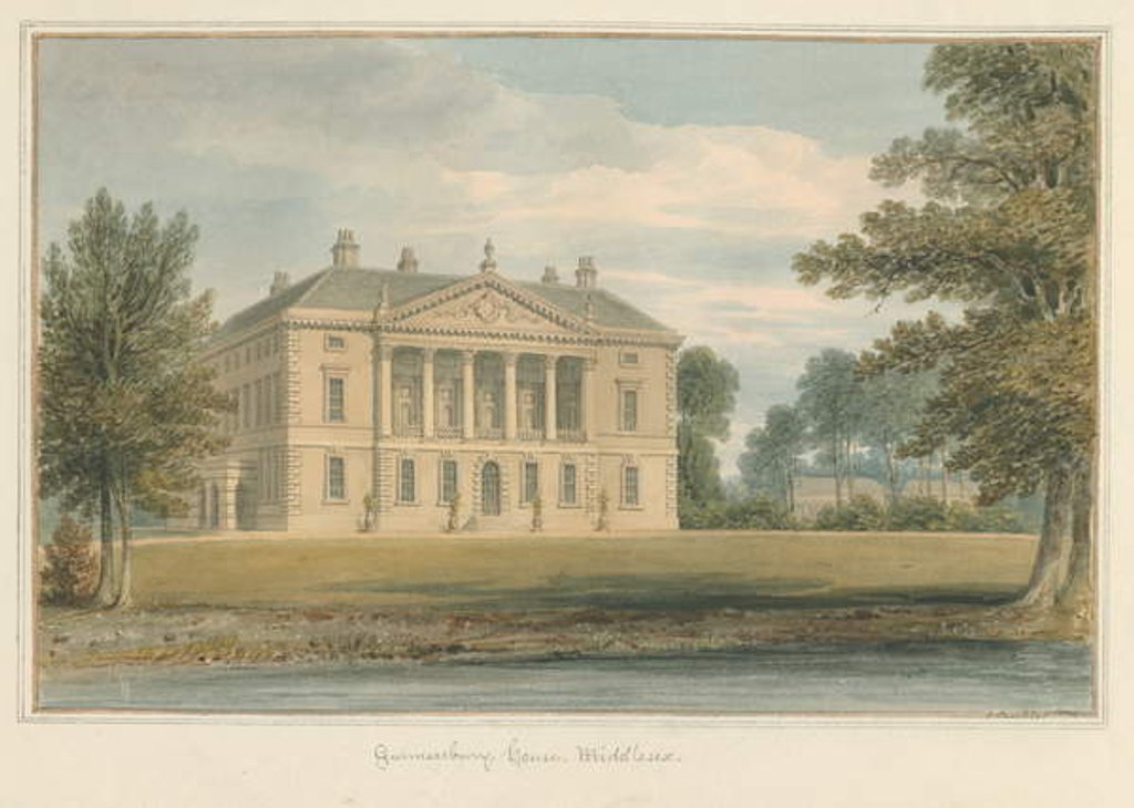 Detail of Middlesex - Gunnersbury House, 1824 by John Buckler