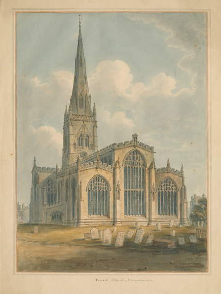 Detail of Nottinghamshire - Newark Church, 1802 by John Buckler