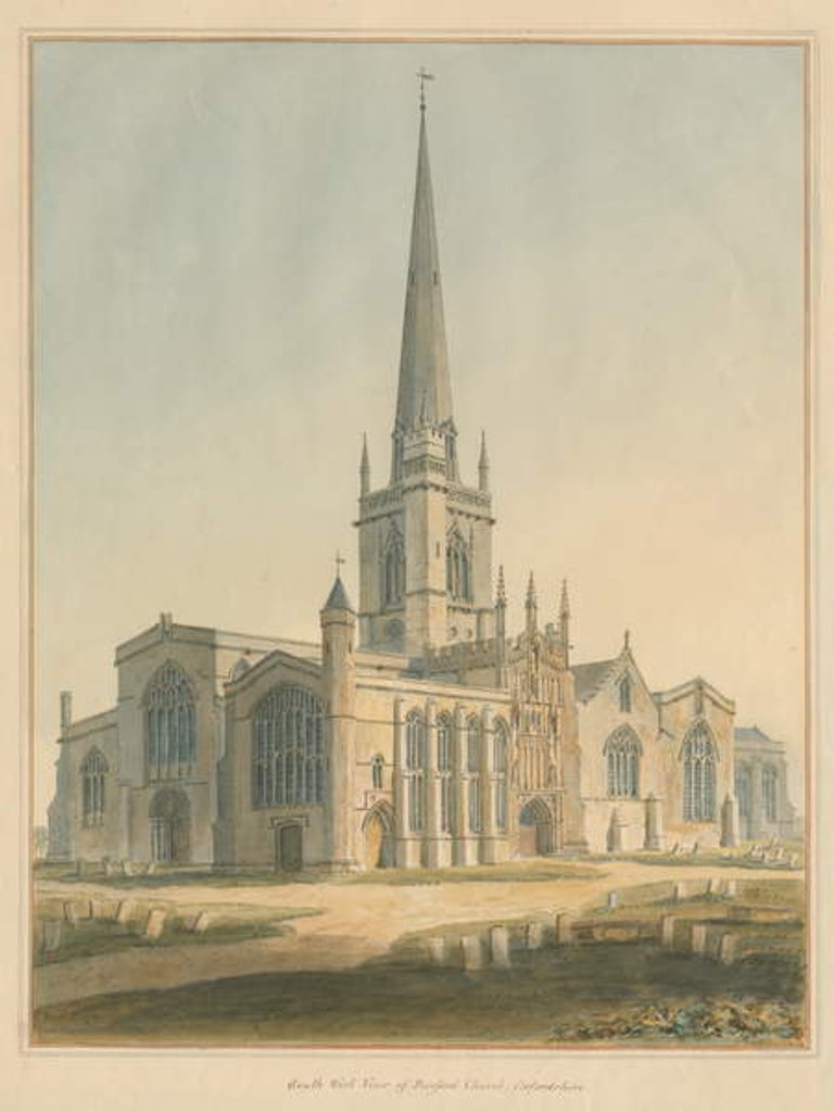Detail of Oxfordshire - Burford Church, 1802 by John Buckler