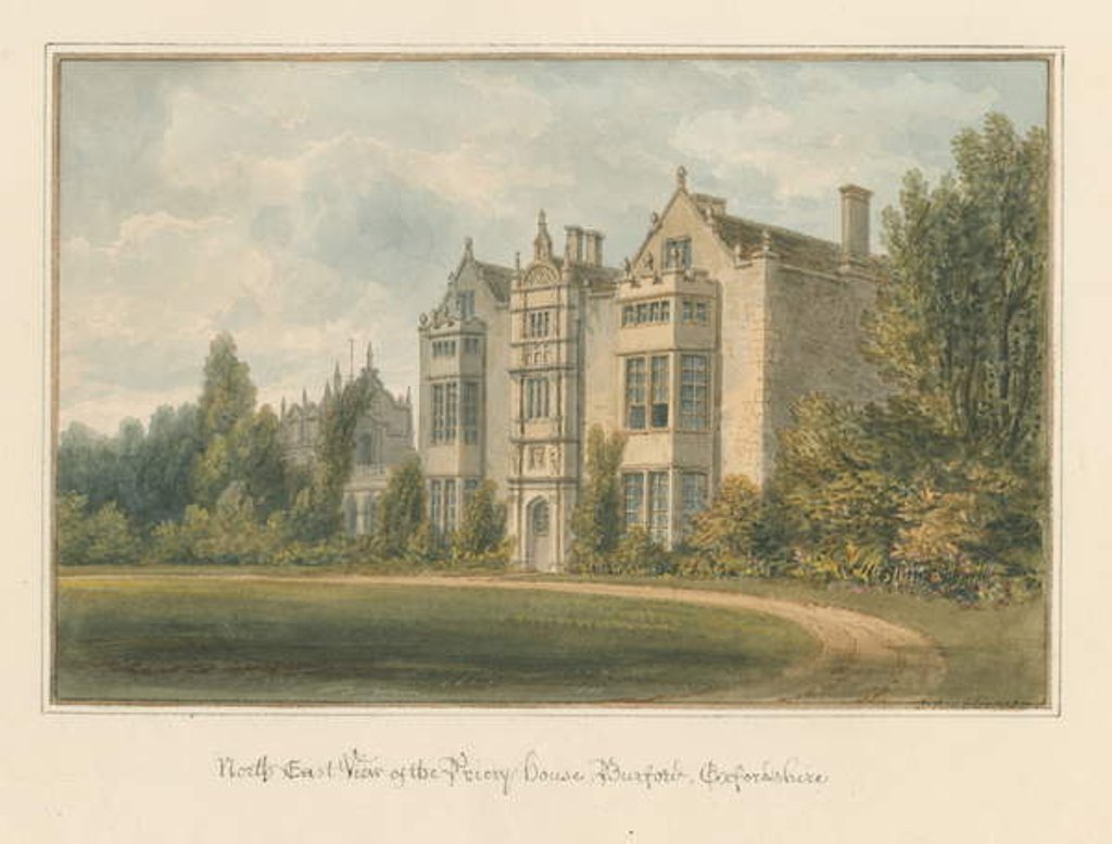 Detail of Oxfordshire - Burford - Priory House, 1820 by John Buckler