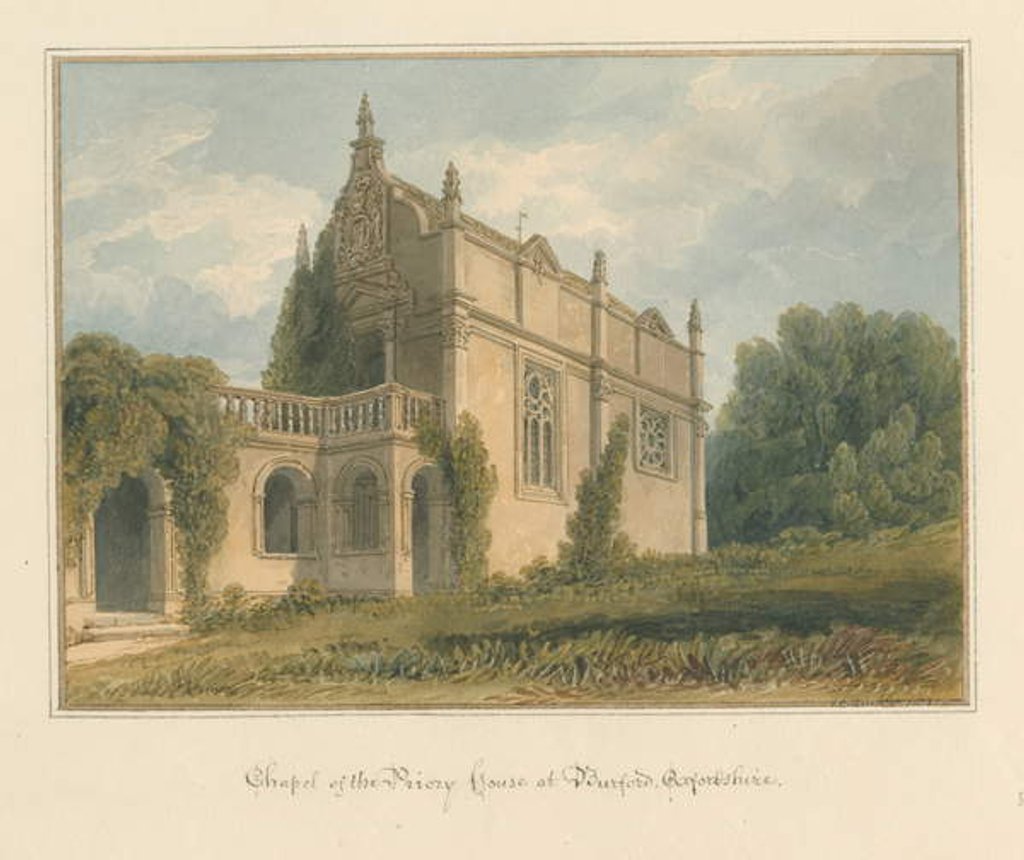 Detail of Oxfordshire - Burford - Chapel of the Priory House, 1821 by John Chessell Buckler