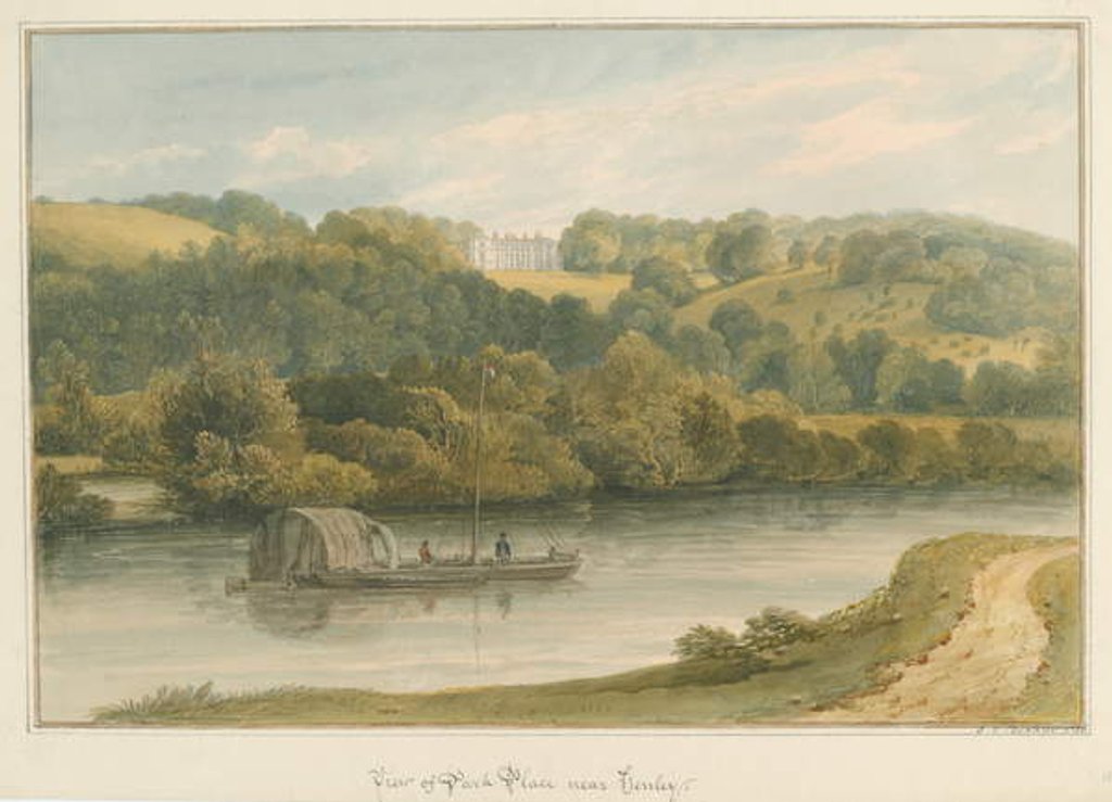 Detail of Oxfordshire - Henley upon Thames- Park Place, 1826 by John Chessell Buckler