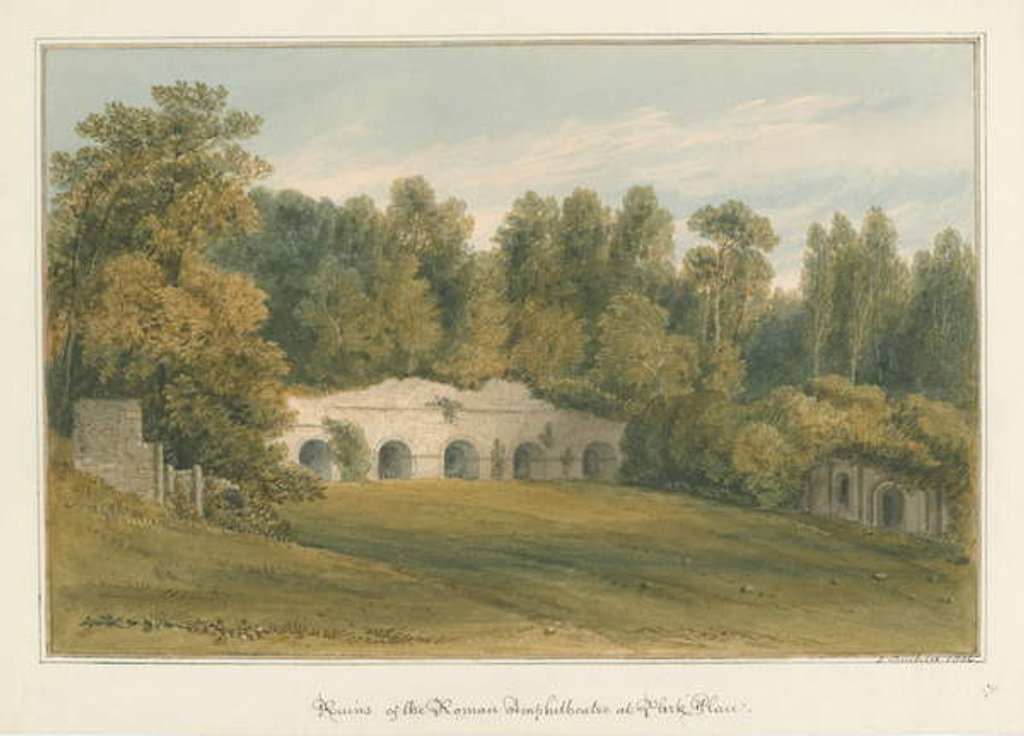 Detail of Oxfordshire - Henley upon Thames - Roman Amphitheatre at Park Place , 1826 by John Buckler