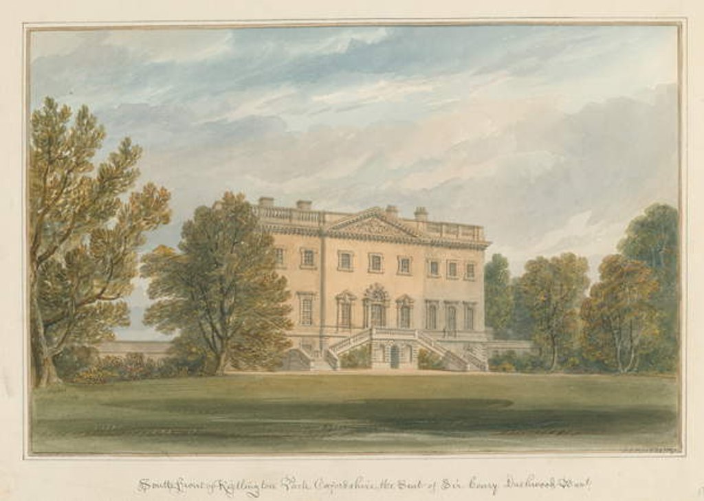 Detail of Oxfordshire - Kirtlington Park, 1827 by John Chessell Buckler