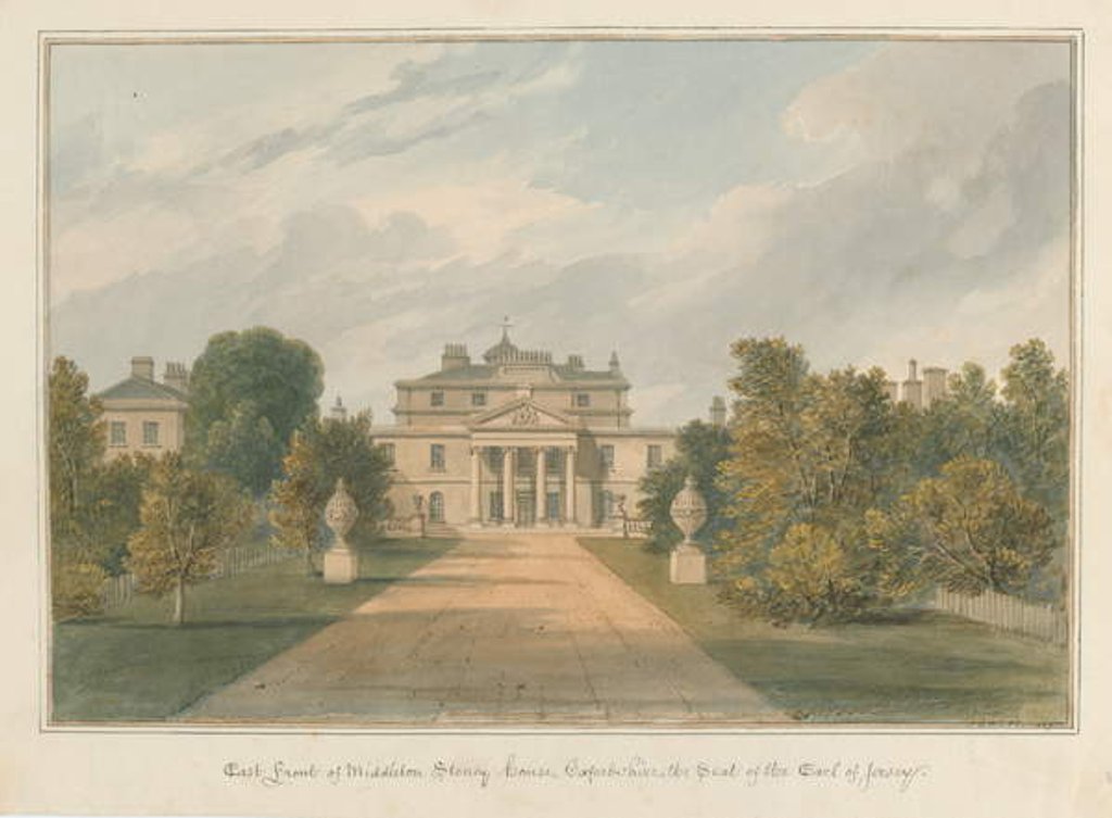 Detail of Oxfordshire - Middleton Stoney House, 1827 by John Chessell Buckler