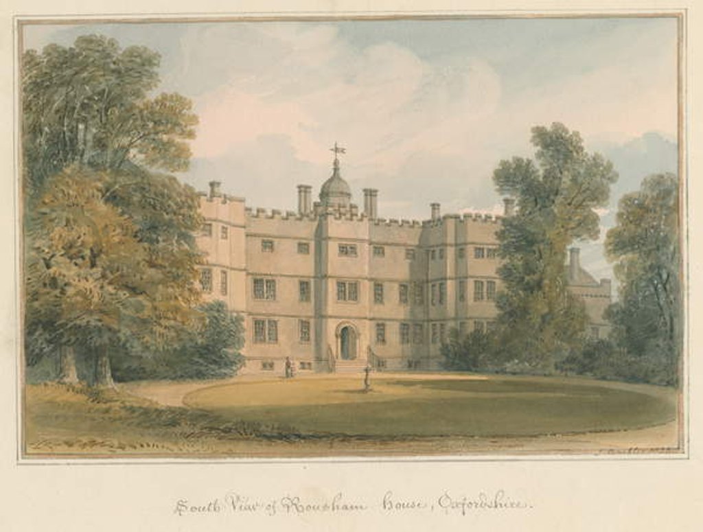 Detail of Oxfordshire - Rousham House, 1823 by John Buckler