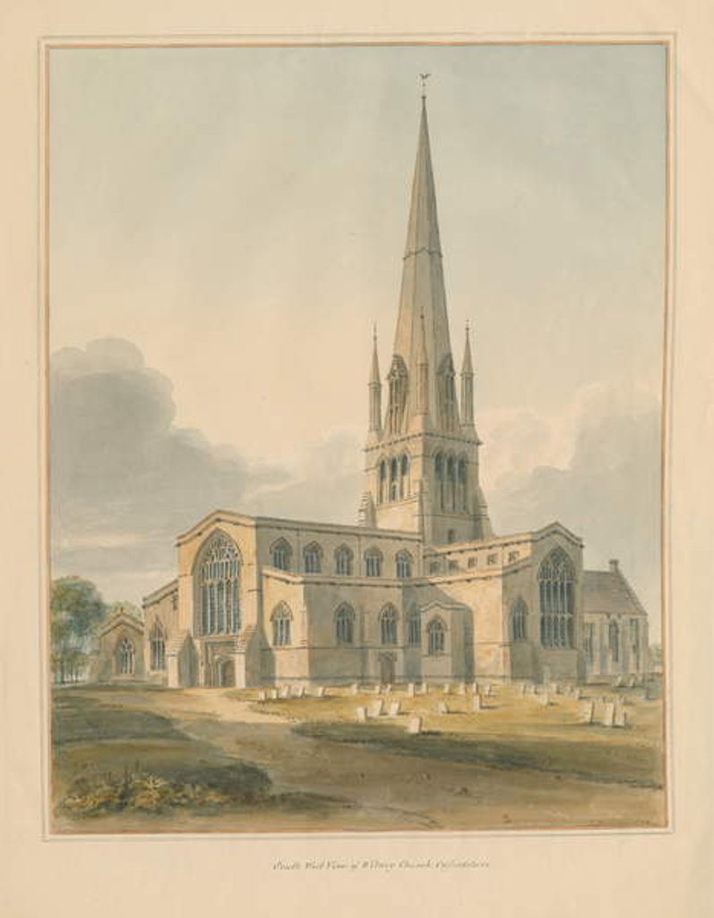 Detail of Oxfordshire - Witney Church, 1802 by John Buckler