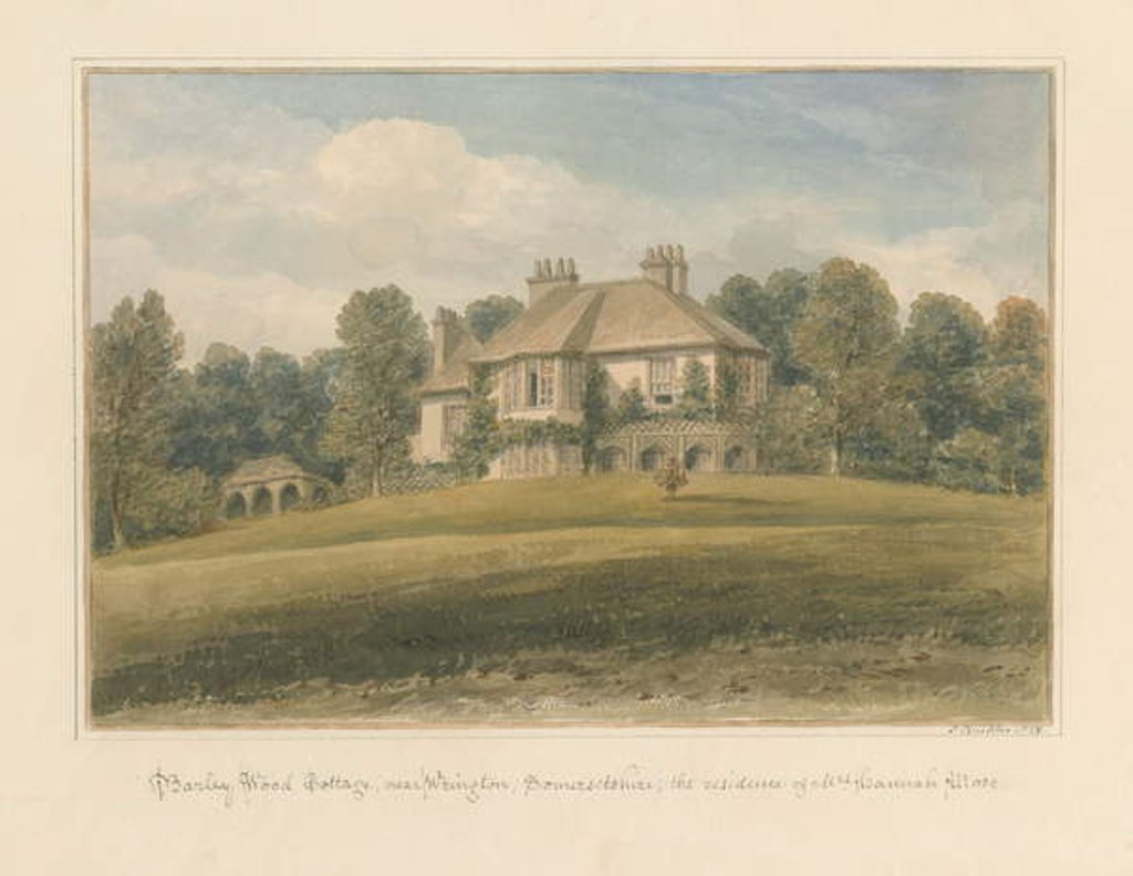 Detail of Somerset - Wrington - Barley Wood Cottage, 1828 by John Buckler