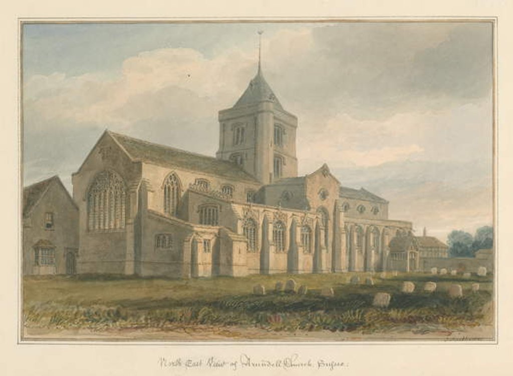 Detail of Sussex - Arundel Church, 1804 by John Buckler