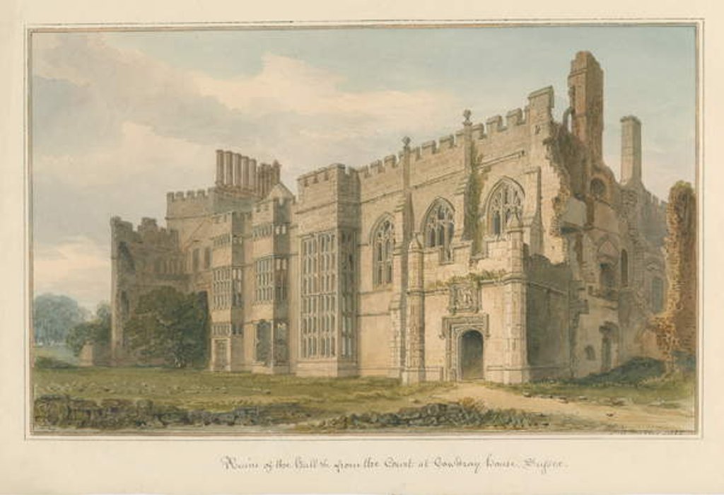 Detail of Sussex - Cowdray House, 1825 by John Chessell Buckler