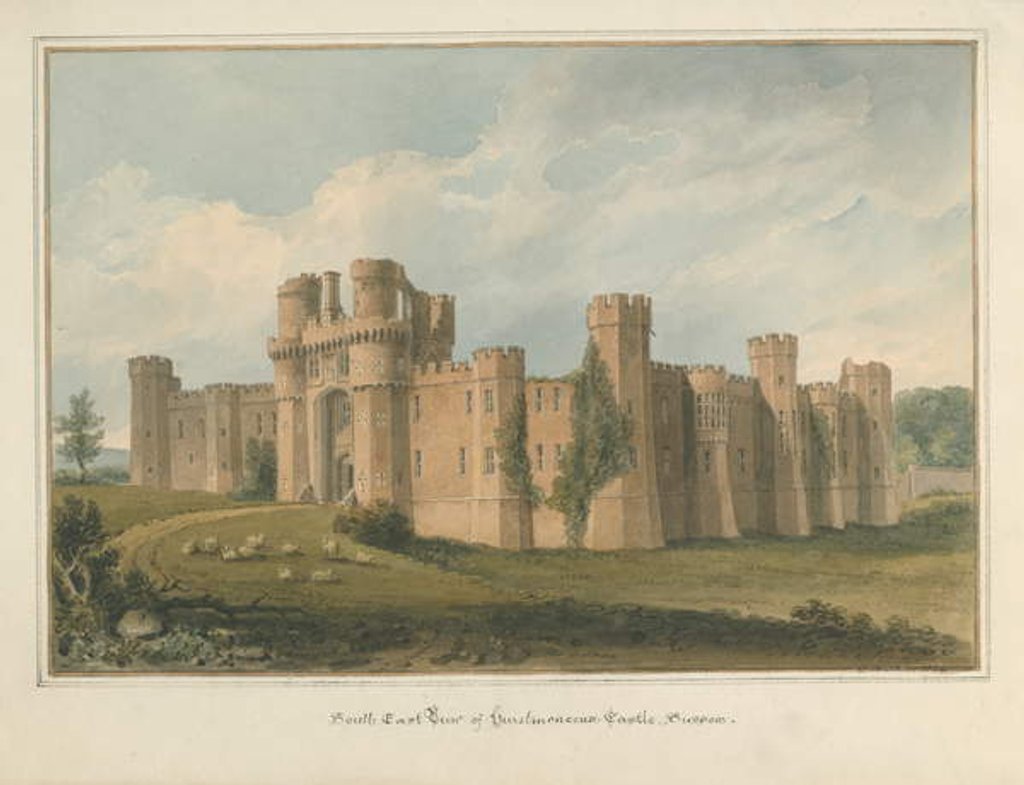 Detail of Sussex - Herstmonceux Castle, 1824 by John Buckler