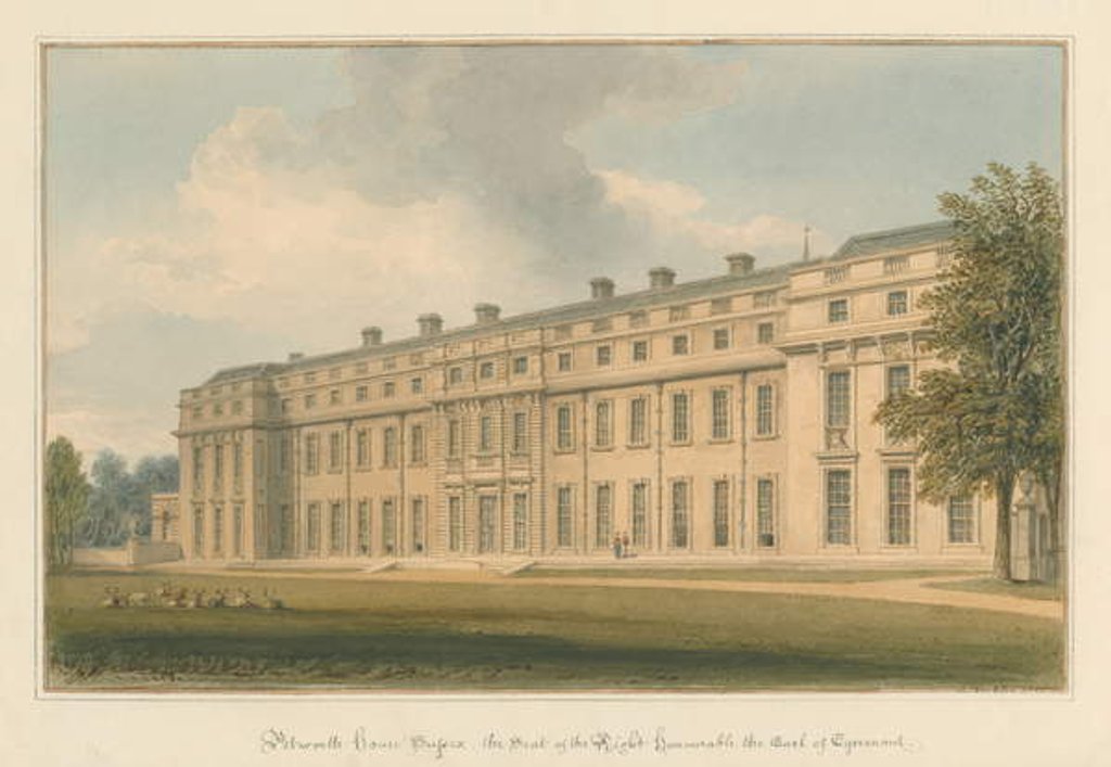 Detail of Sussex - Petworth House, 1825 by John Buckler