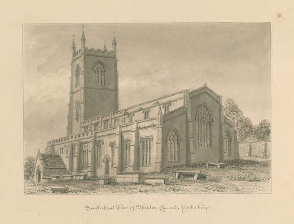 Detail of Skipton Church by John Buckler