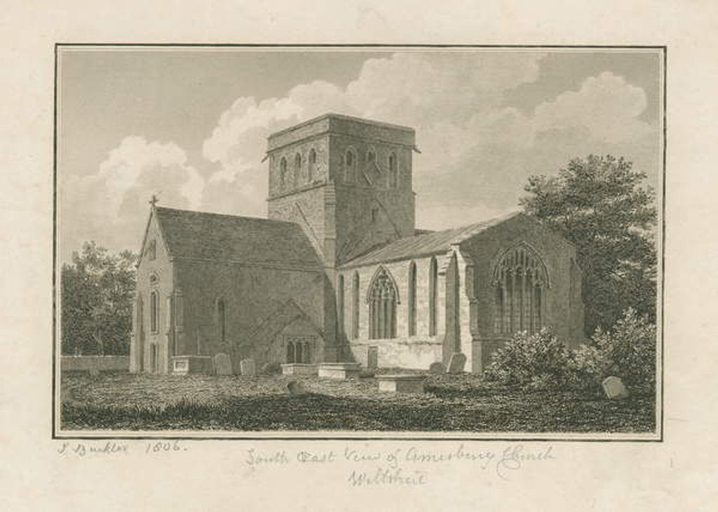 Detail of Wiltshire - Amesbury Church by John Buckler